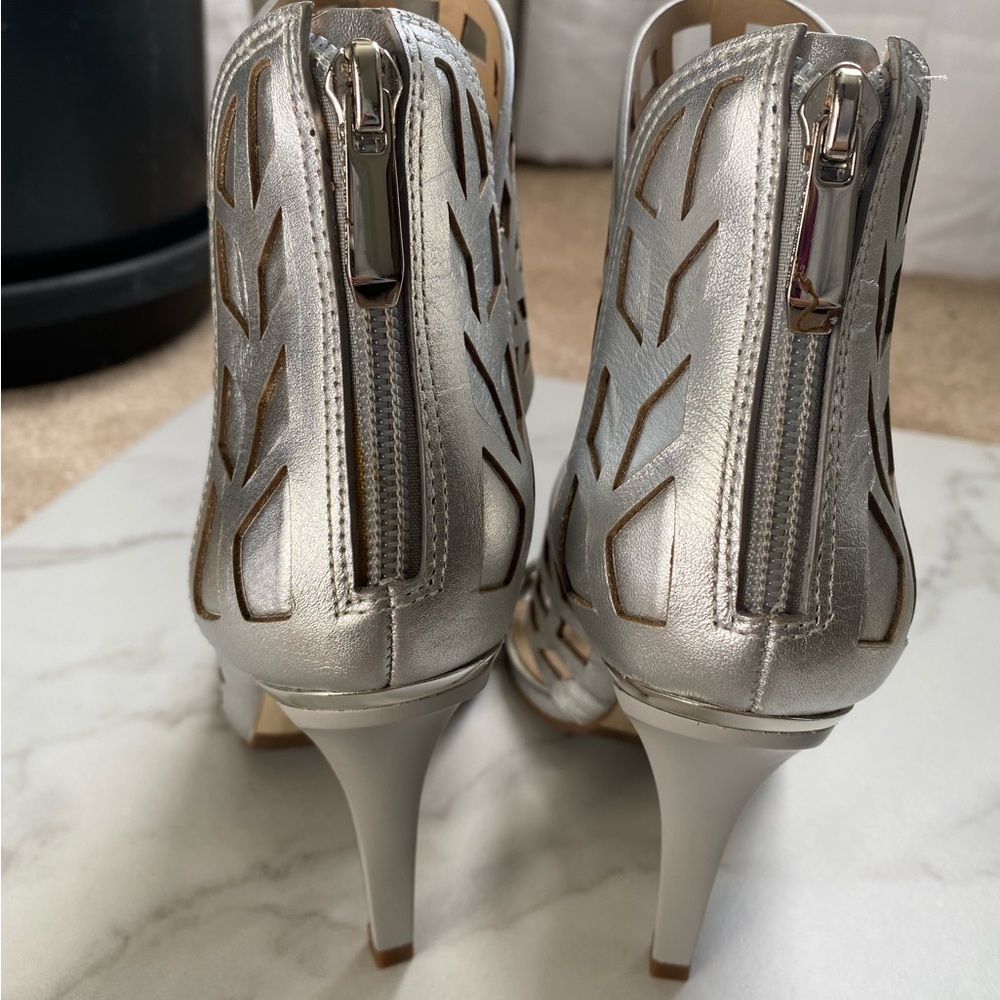 BCBG Maxazria Maven metallic silver heels - Picture 7 of 7